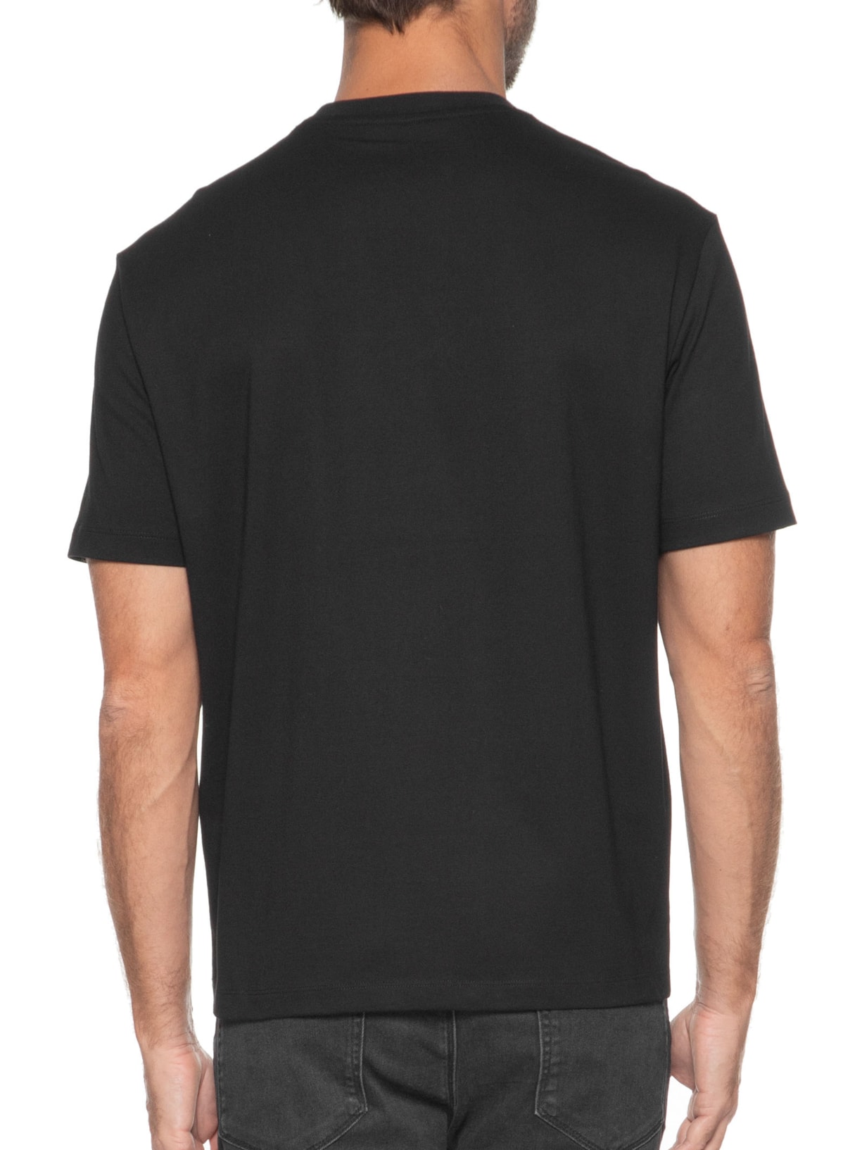 Camiseta Masculina Gola Careca Manga Curta Preto Armani Exchange