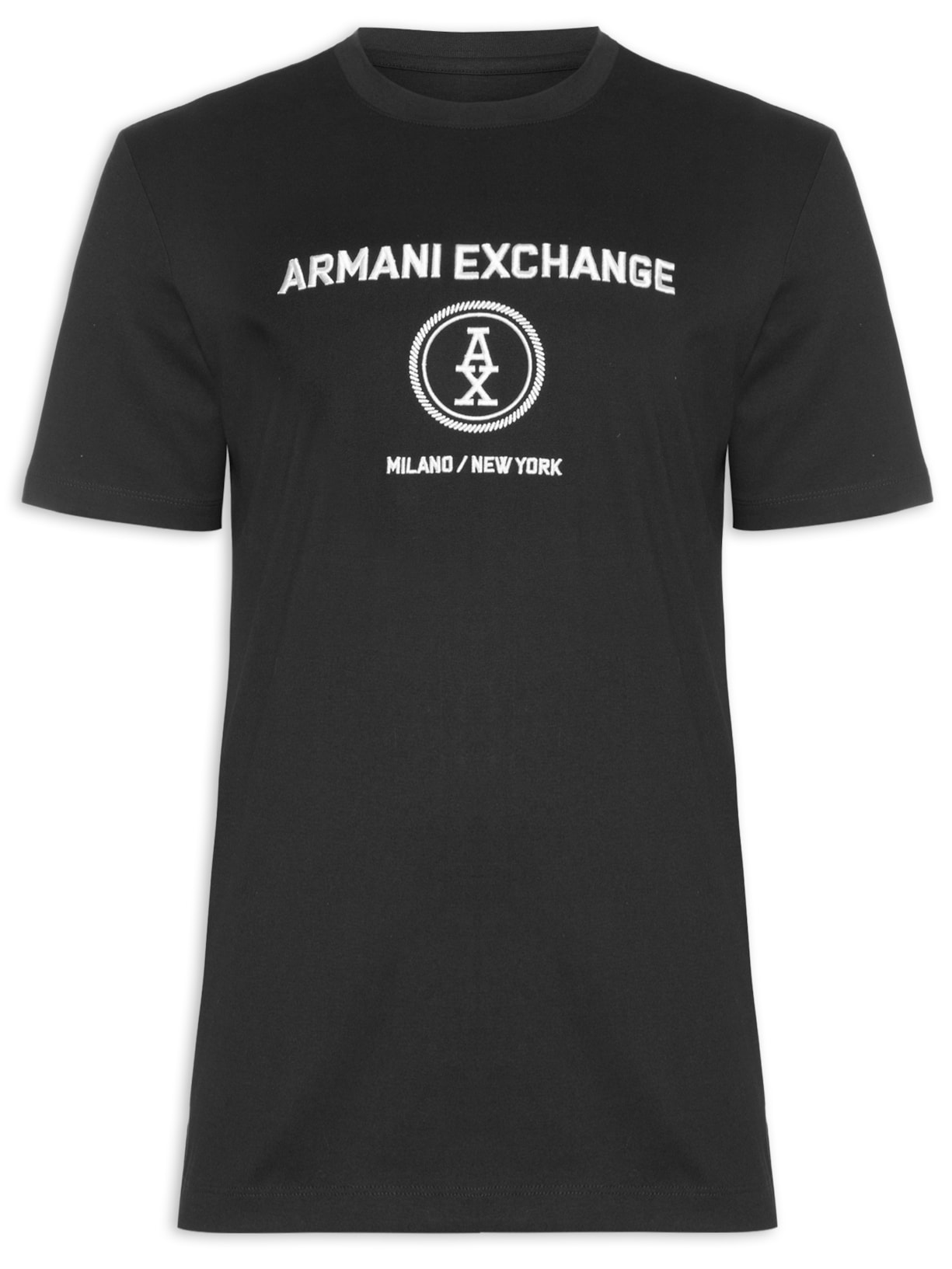 Camiseta Masculina Gola Careca Manga Curta - Preto