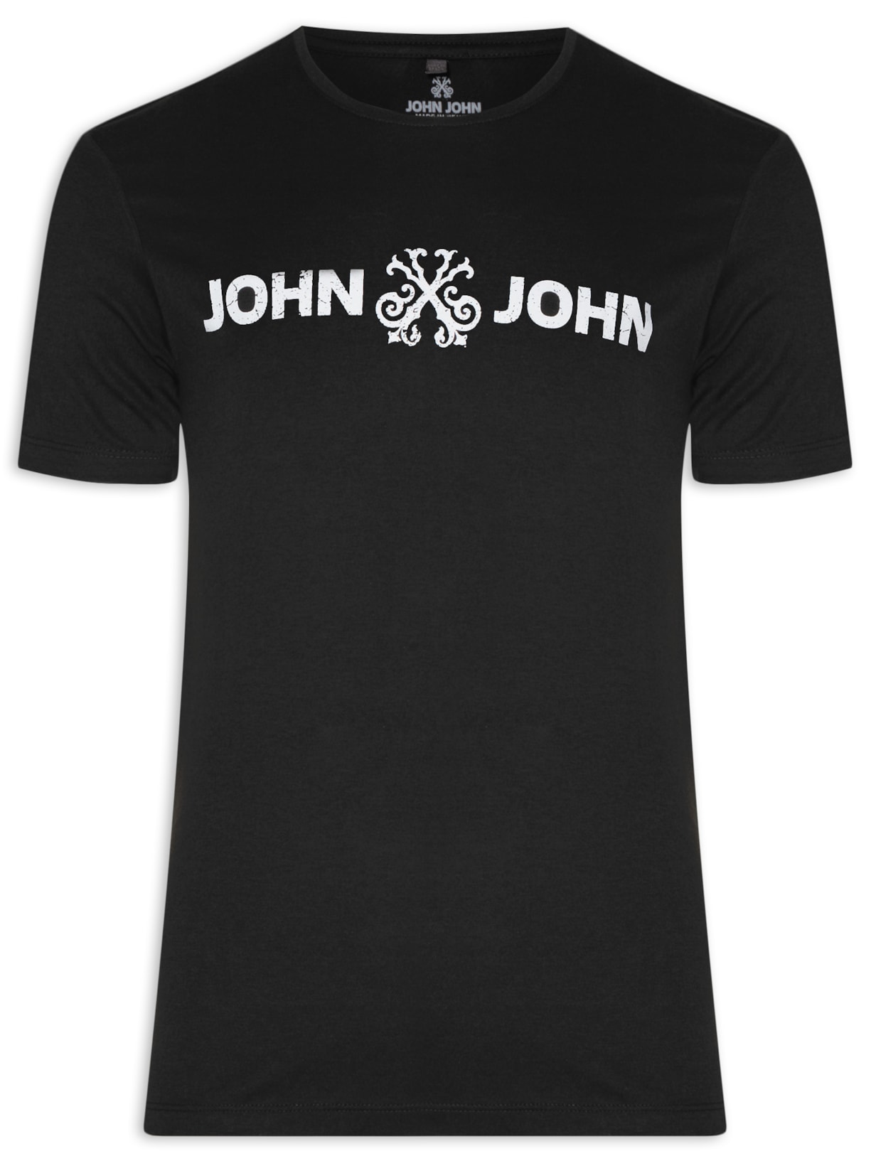 Camiseta Masculina Gola Careca Manga Curta - Preto