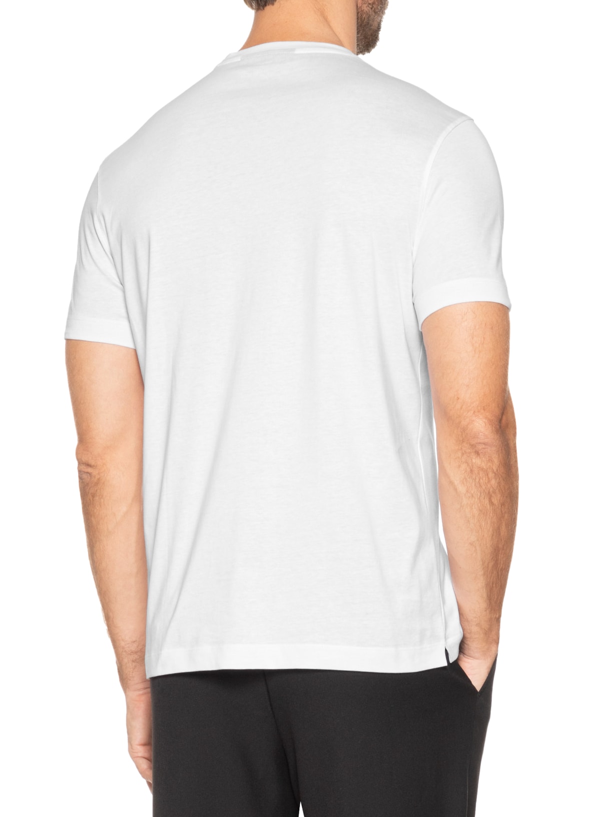 Camiseta Masculina Gola Careca Manga Curta Taut Collab David Beckham Branco Boss