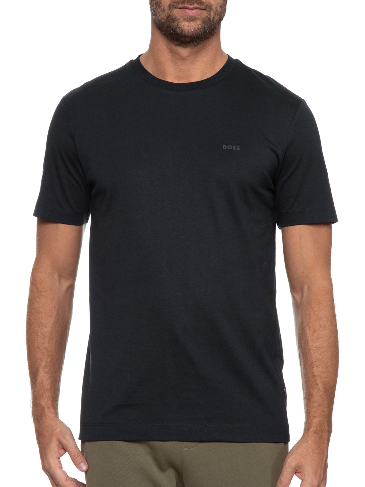 Camiseta Masculina Gola Careca Manga Curta Thompson 01 Azul Boss