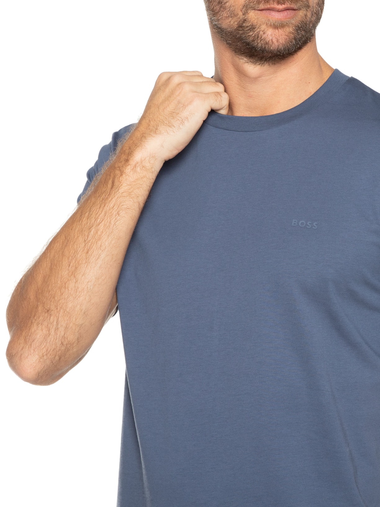 Camiseta Masculina Gola Careca Manga Curta Thompson 01 Bege Boss