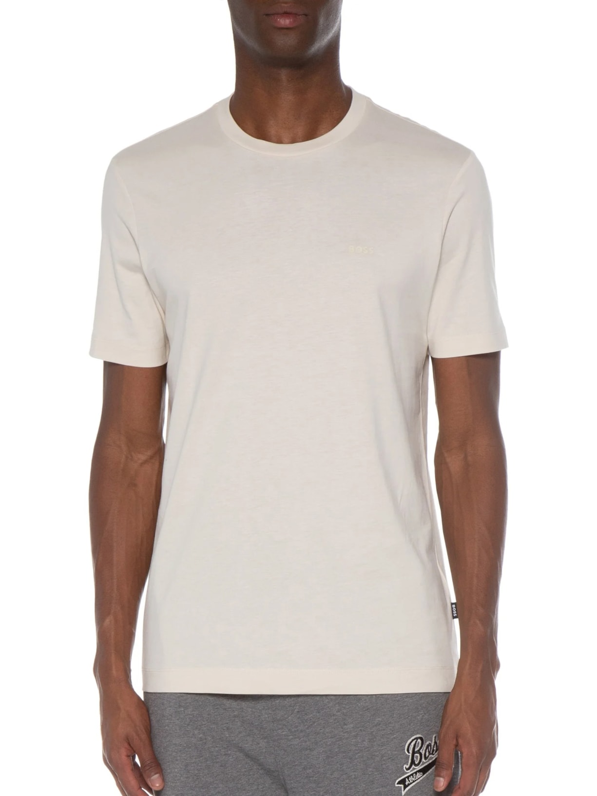 Camiseta Masculina Gola Careca Manga Curta Thompson 01 Bege Boss