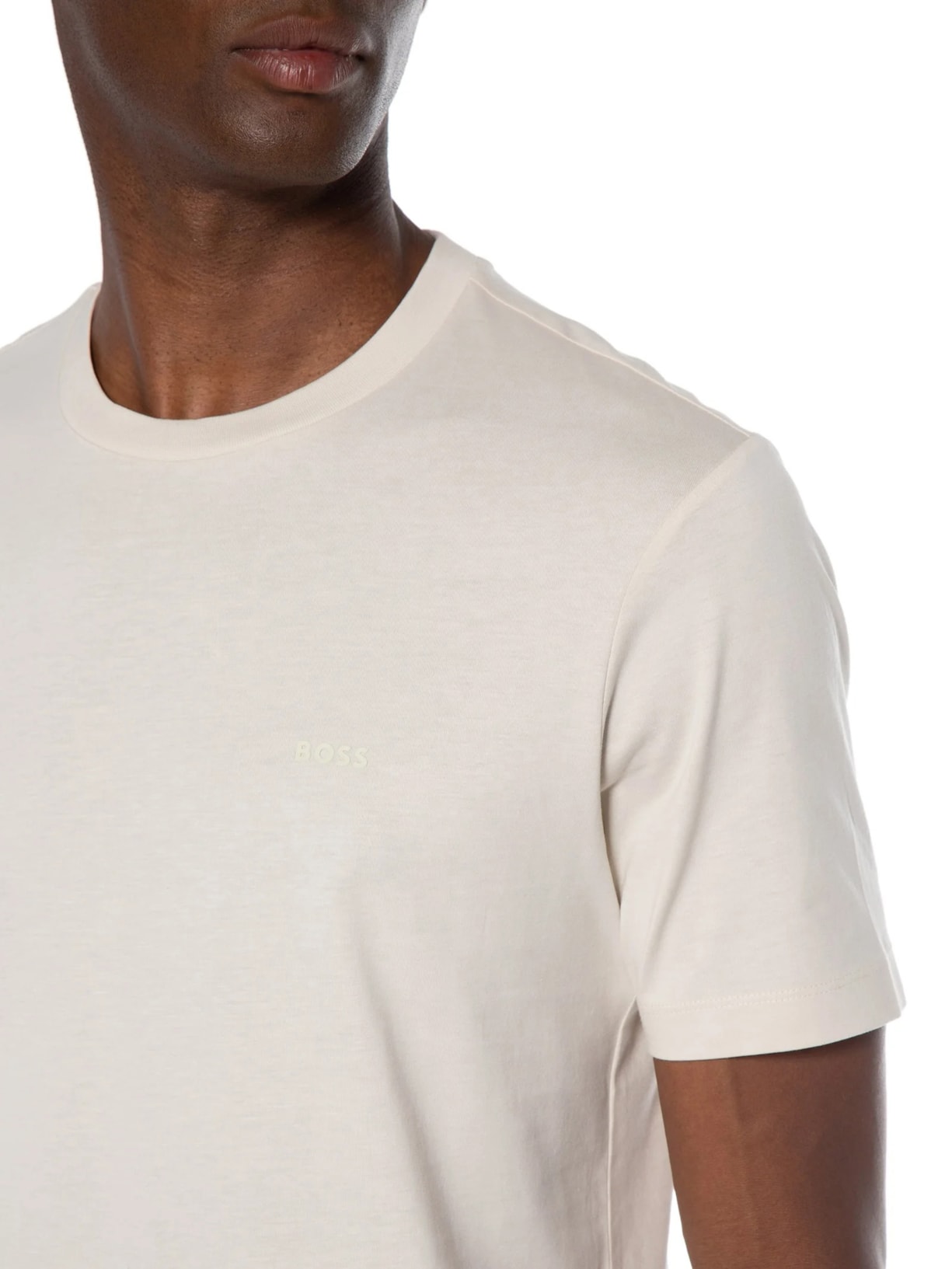 Camiseta Masculina Gola Careca Manga Curta Thompson 01 Bege Boss
