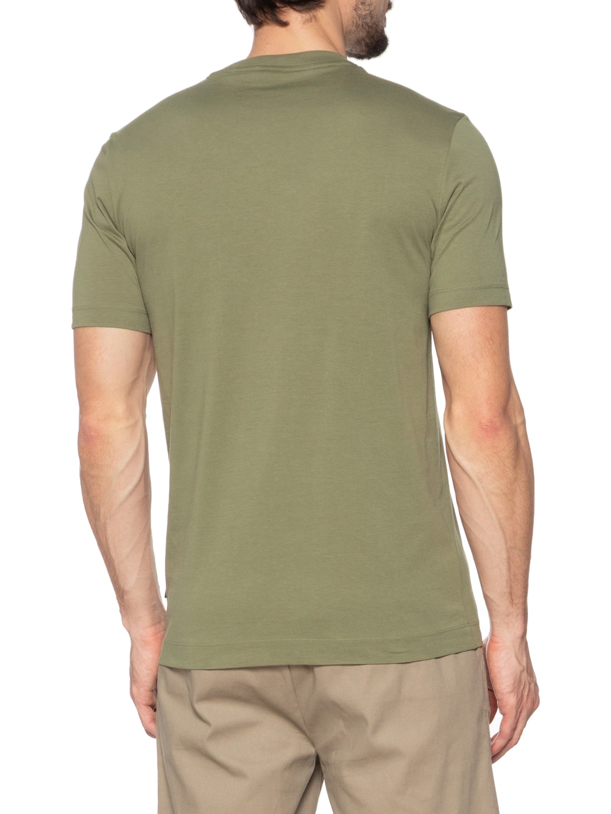 Camiseta Masculina Gola Careca Manga Curta Thompson 01 Bege Boss