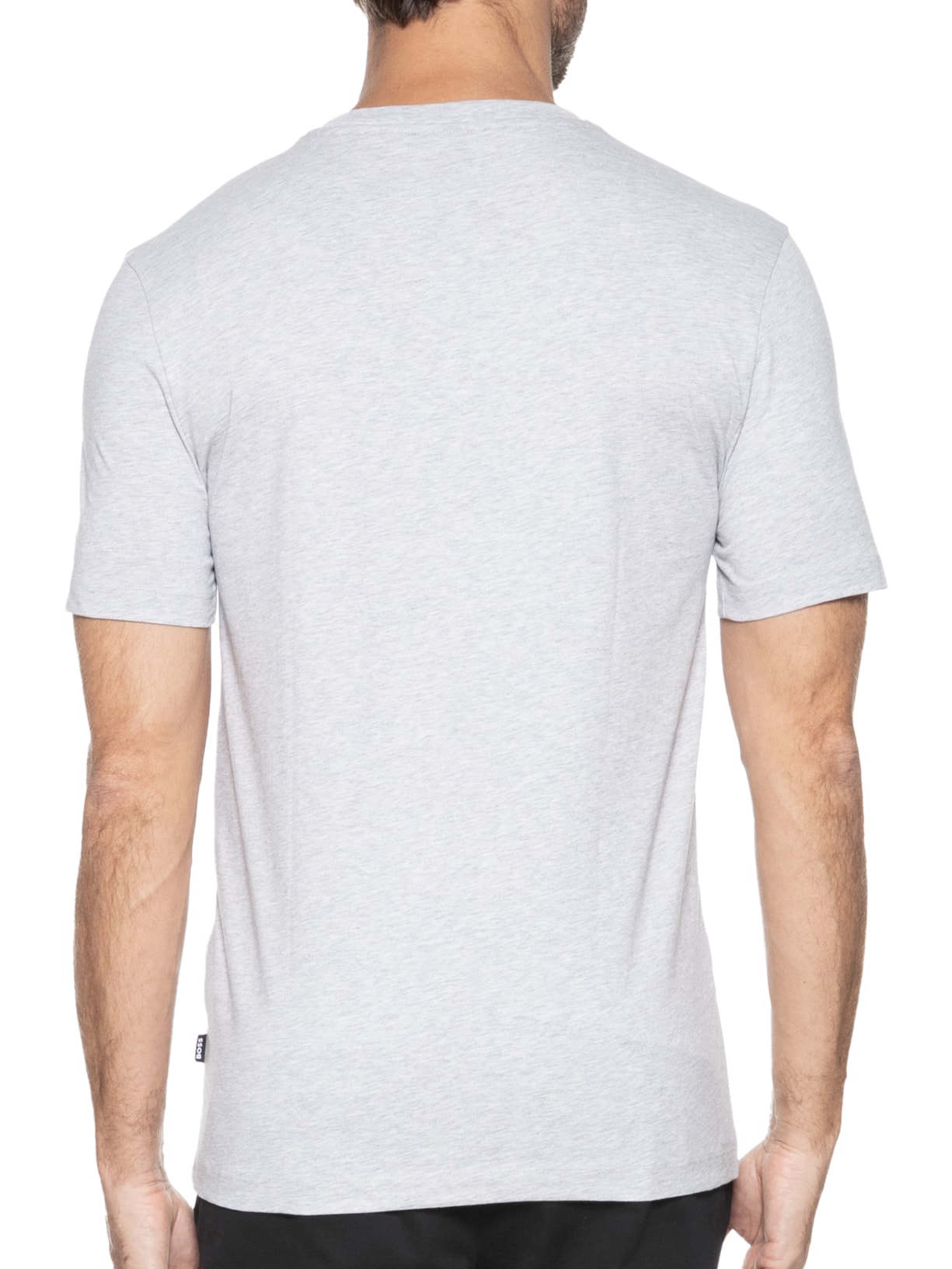 Camiseta Masculina Gola Careca Manga Curta Thompson 01 Cinza Claro Boss