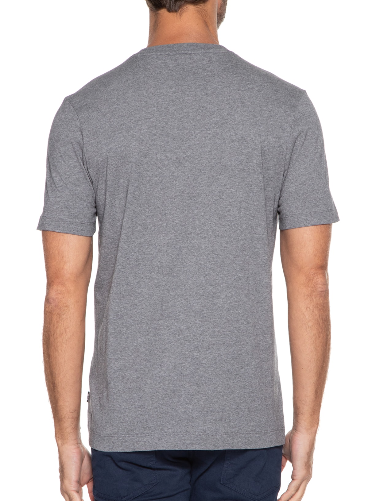 Camiseta Masculina Gola Careca Manga Curta Thompson 01 Cinza Escuro Boss
