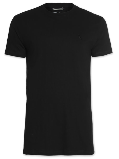 Camiseta Masculina Gola Careca Mc - Preto