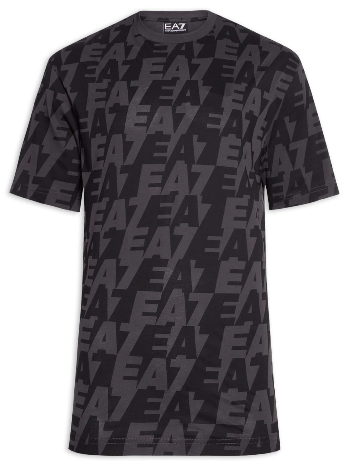 Camiseta Masculina Gola Careca Slim Fit - Cinza