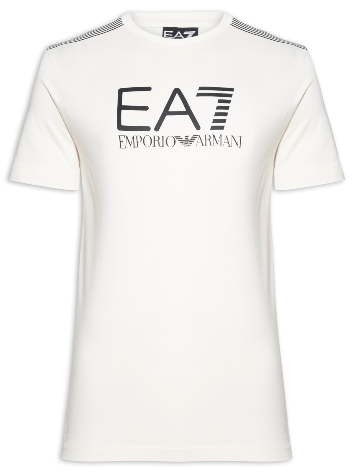 Camiseta Masculina Gola Careca Slim Fit Train 7 Lines - Branco