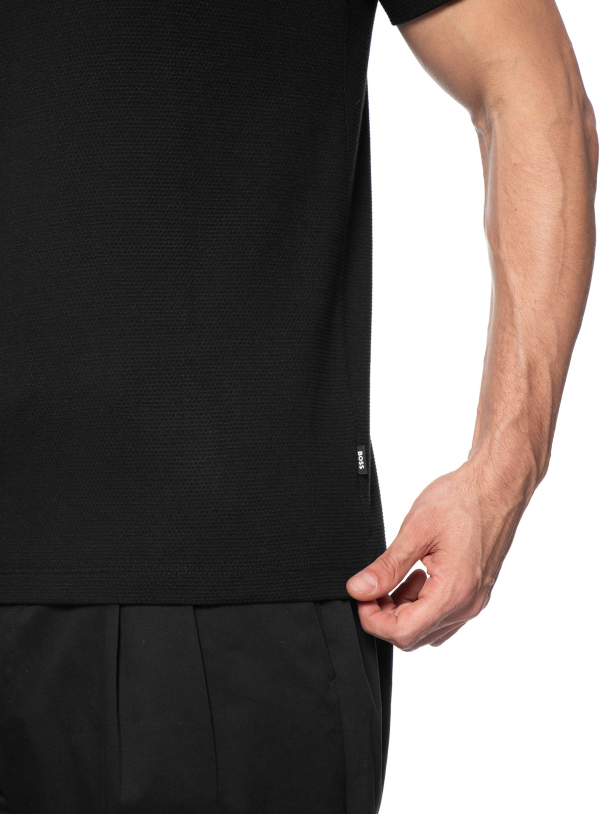 Camiseta Masculina Gola Careca Tiburt Preto Boss