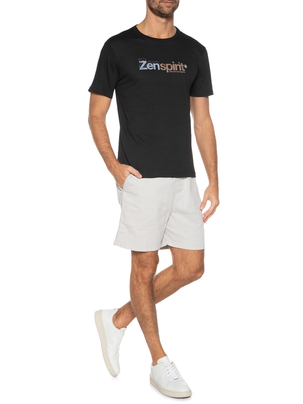 Camiseta Masculina Gola Careca Zen Spirit Preto Von Der Volke