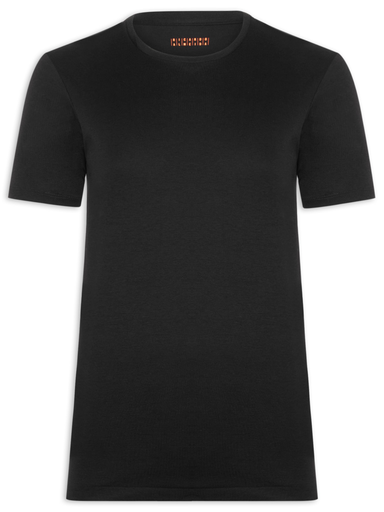 Camiseta Masculina Gola Cruzada Em Algodão Pima Preto Ricardo Almeida