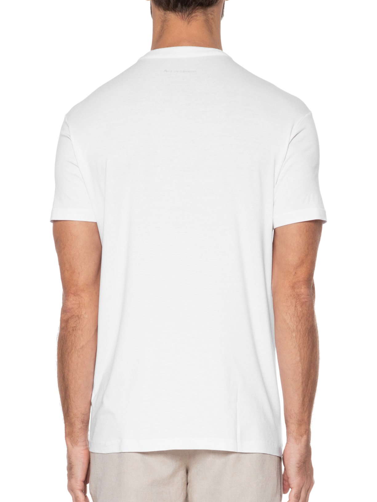 Camiseta Masculina Gola Portuguesa Lisa Branco Aramis