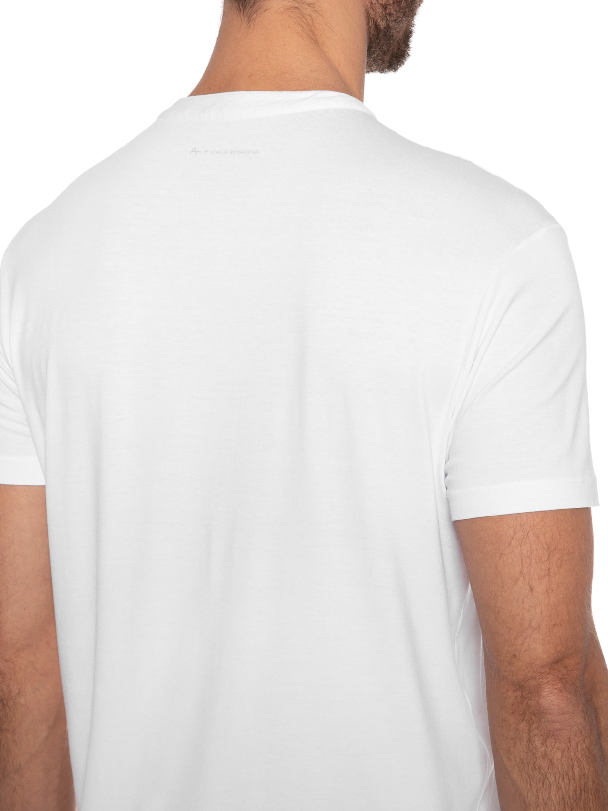 Camiseta Masculina Gola Portuguesa Lisa Branco Aramis