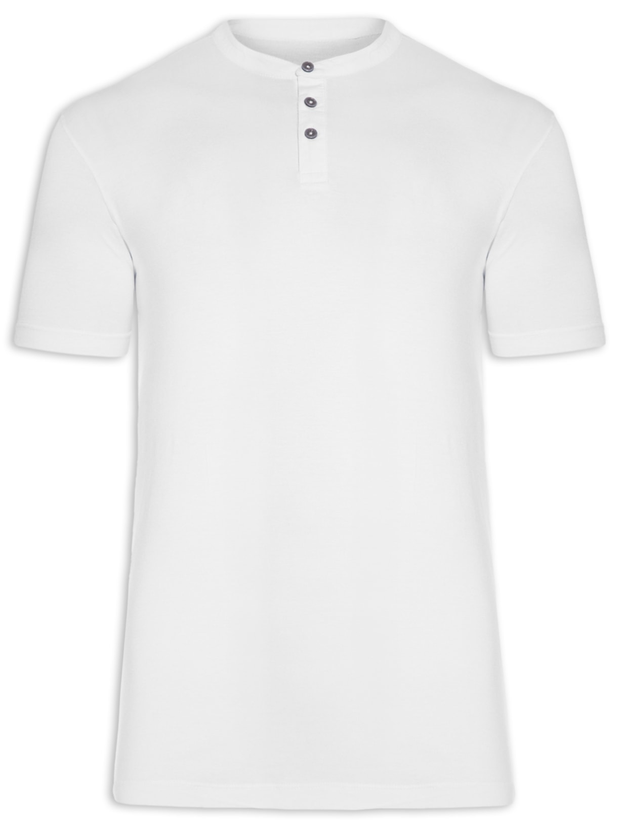 Camiseta Masculina Gola Portuguesa Lisa Branco Aramis