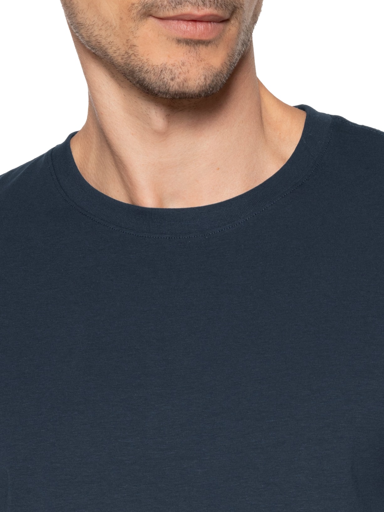 Camiseta Masculina Gola Redonda Azul Basiq Men