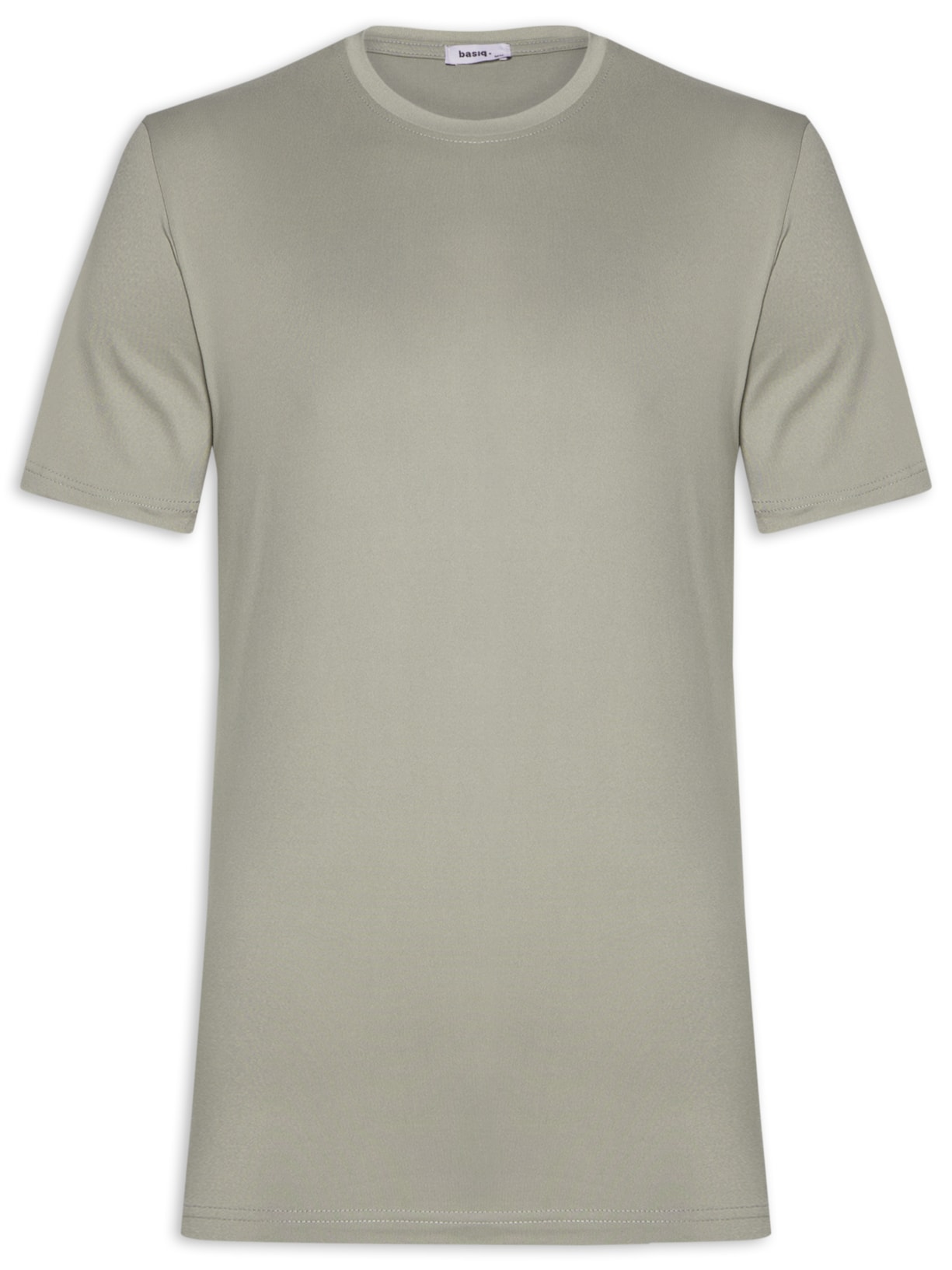 Camiseta Masculina Gola Redonda Básica - Bege