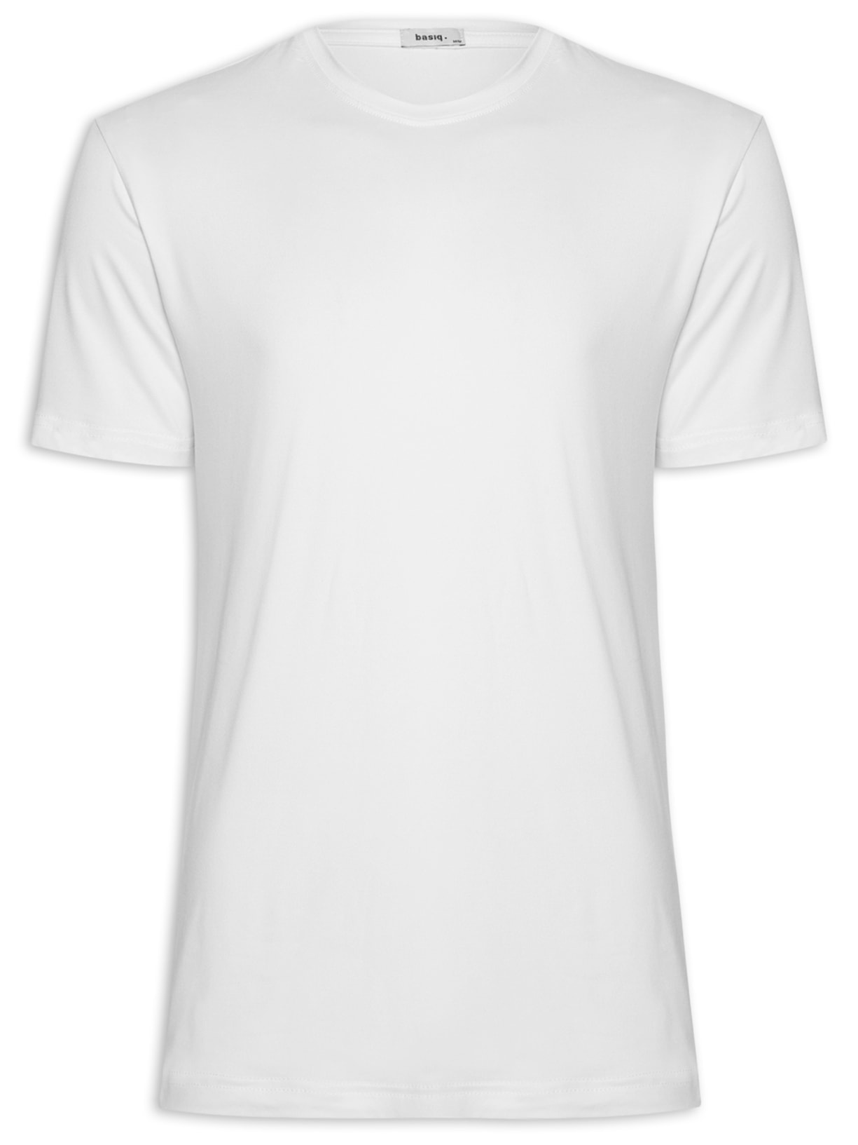 Camiseta Masculina Gola Redonda Básica - Branco