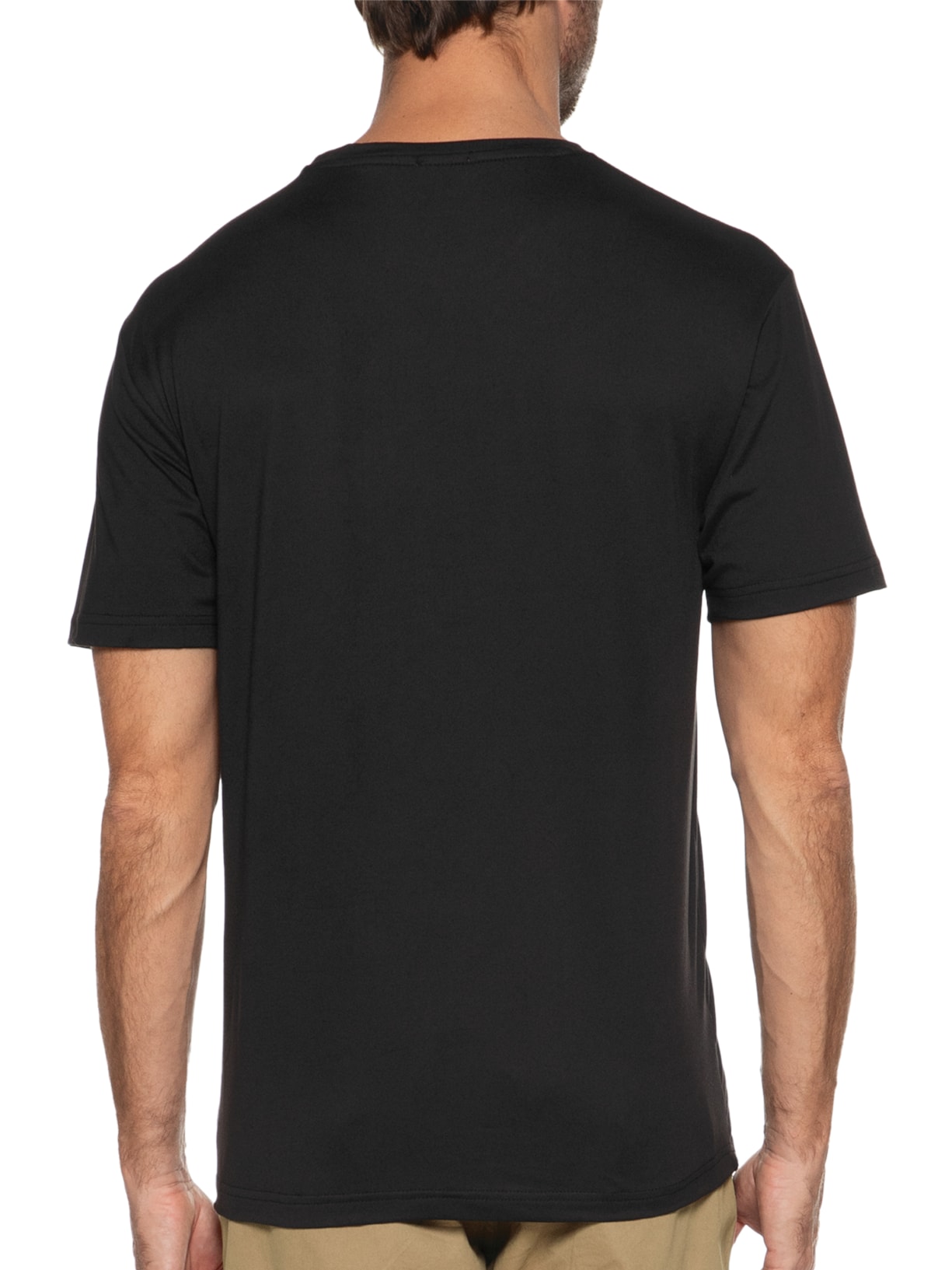 Camiseta Masculina Gola Redonda Básica Preto Basiq Men