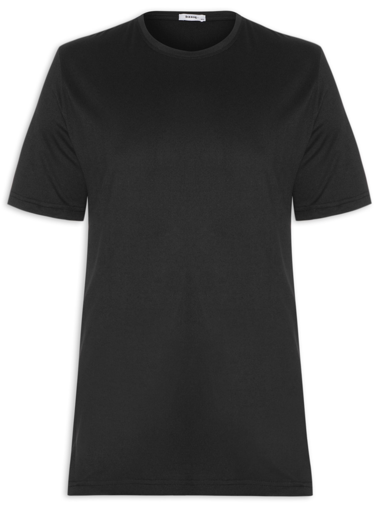 Camiseta Masculina Gola Redonda Básica Preto Basiq Men