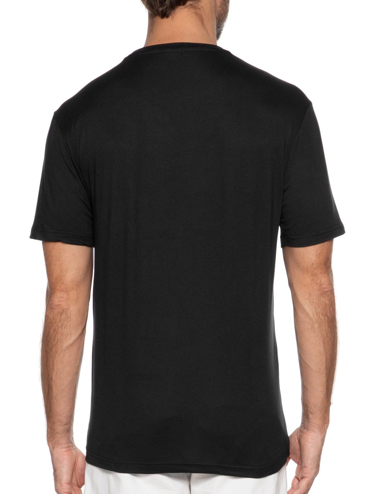 Camiseta Masculina Gola Redonda Básica Preto Basiq Men