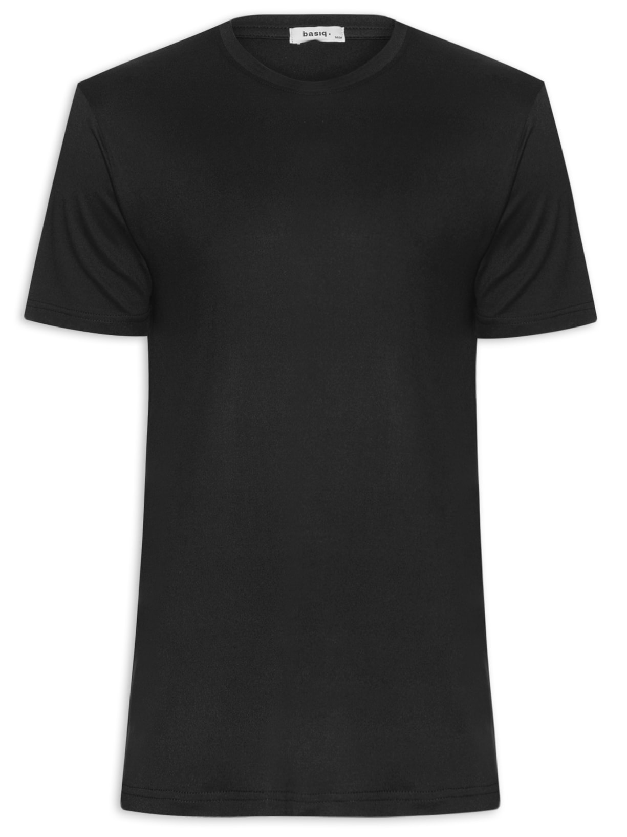 Camiseta Masculina Gola Redonda Básica Preto Basiq Men