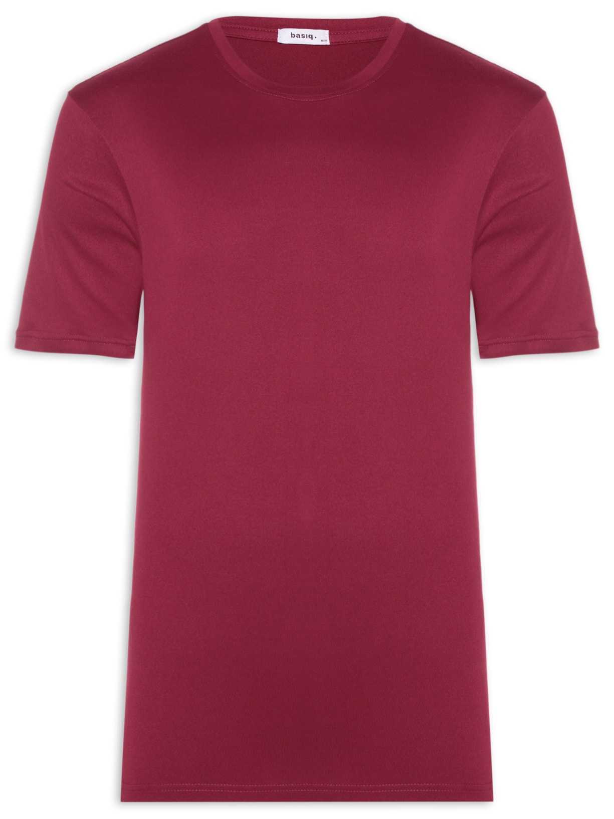 Camiseta Masculina Gola Redonda Básica - Vinho