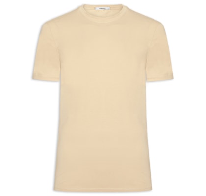 Camiseta Masculina Gola Redonda - Bege