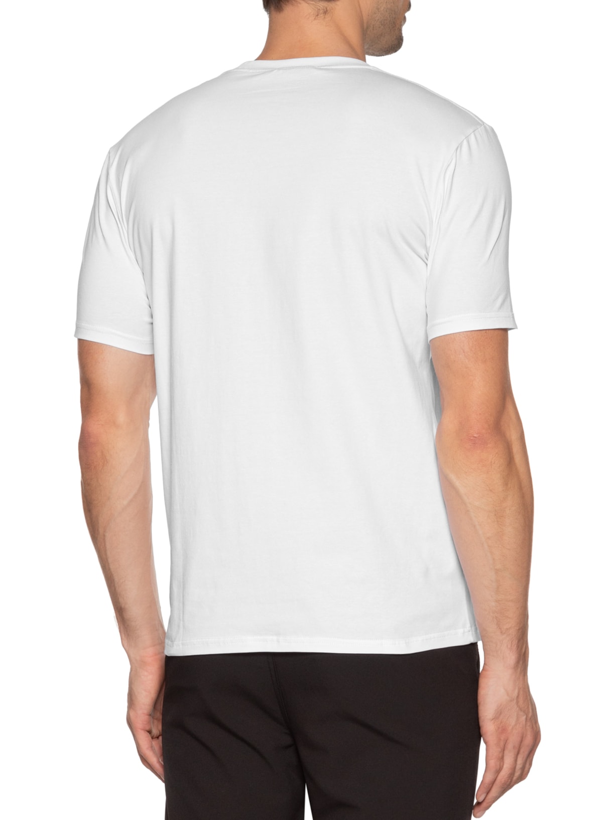 Camiseta Masculina Gola Redonda Branco Basiq Men
