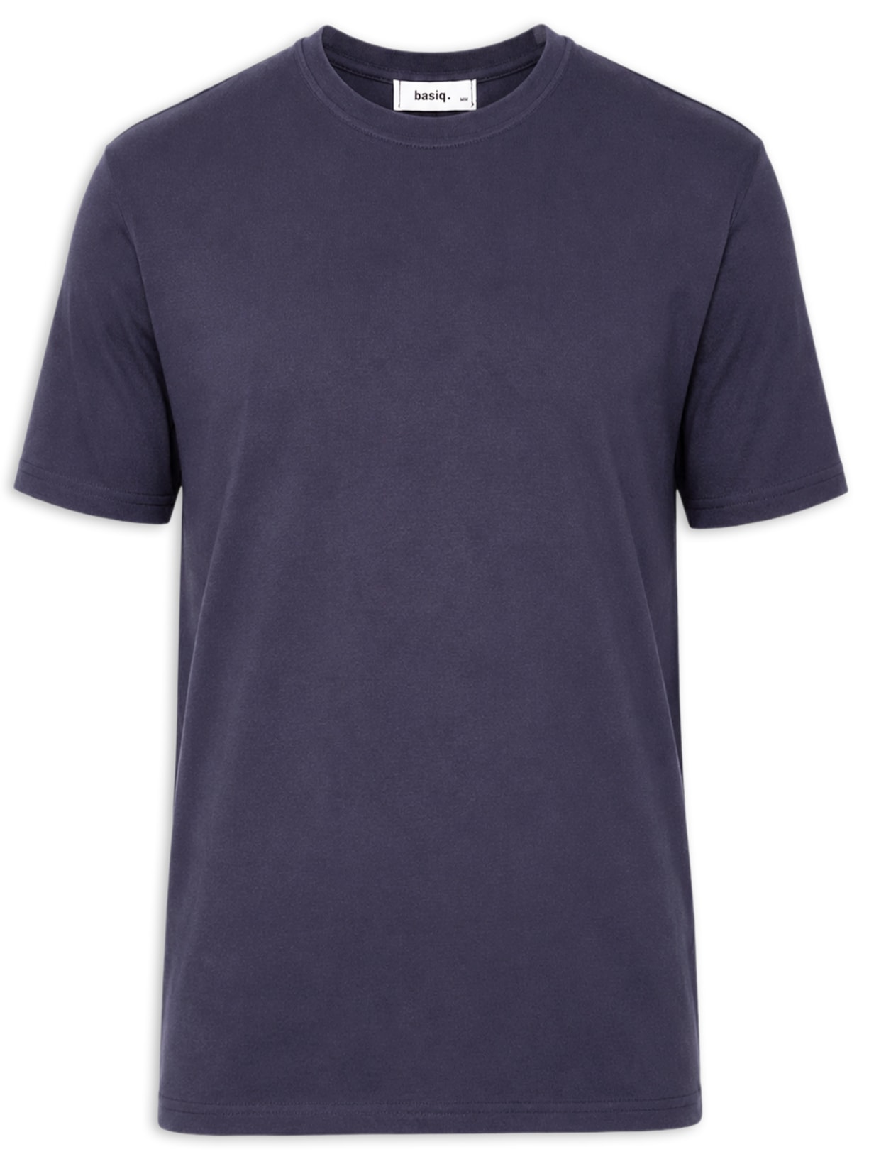 Camiseta Masculina Gola Redonda Manga Curta Azul Basiq Men