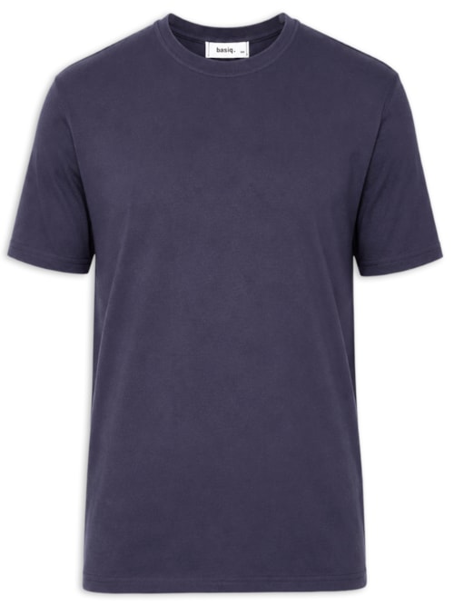 Camiseta Masculina Gola Redonda Manga Curta - Azul