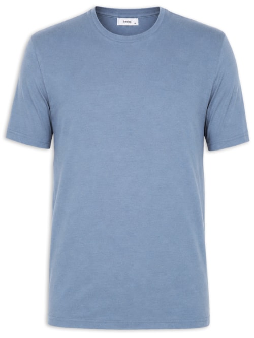 Camiseta Masculina Gola Redonda Manga Curta - Azul