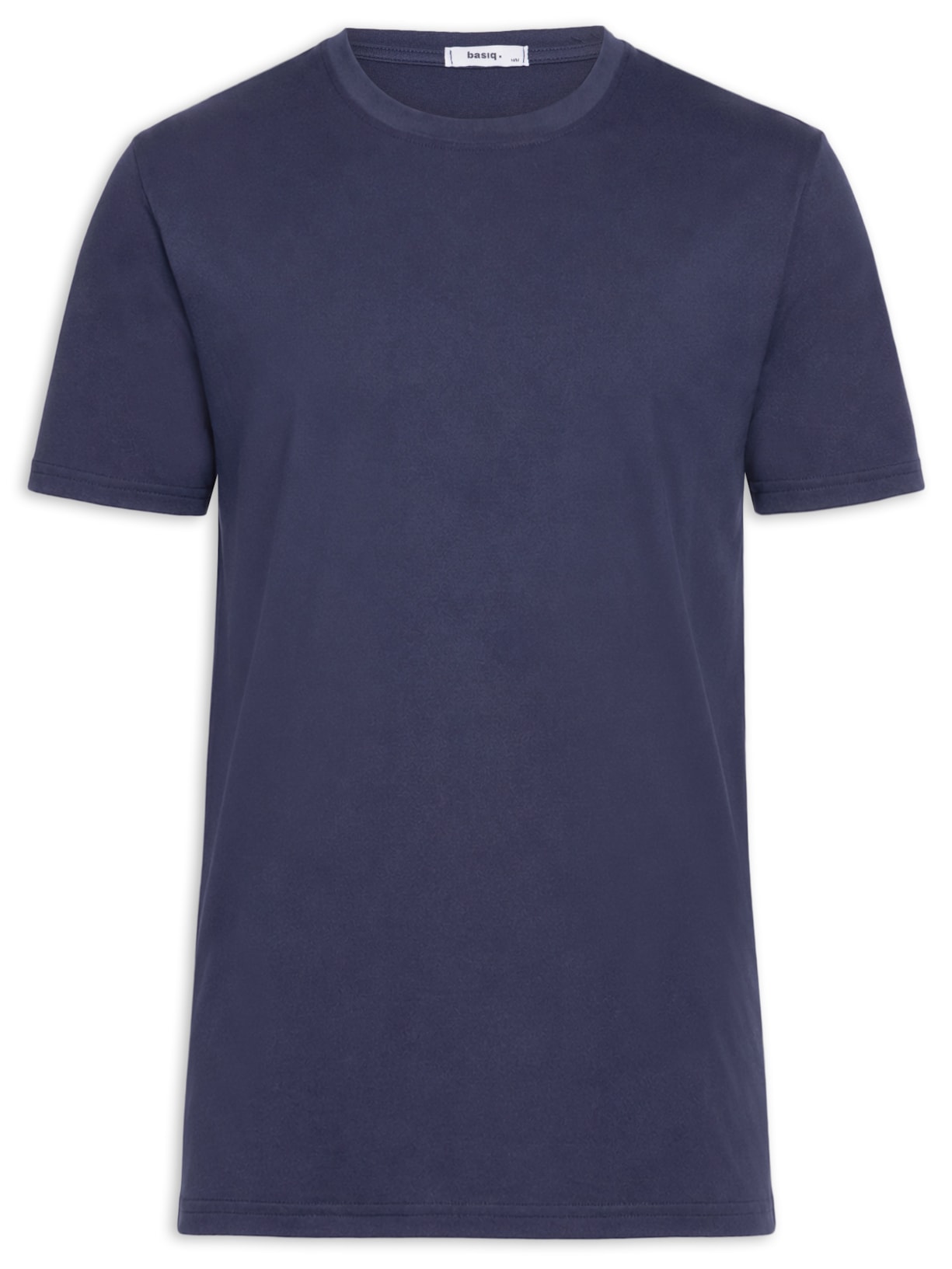 Camiseta Masculina Gola Redonda Manga Curta Azul Basiq Men