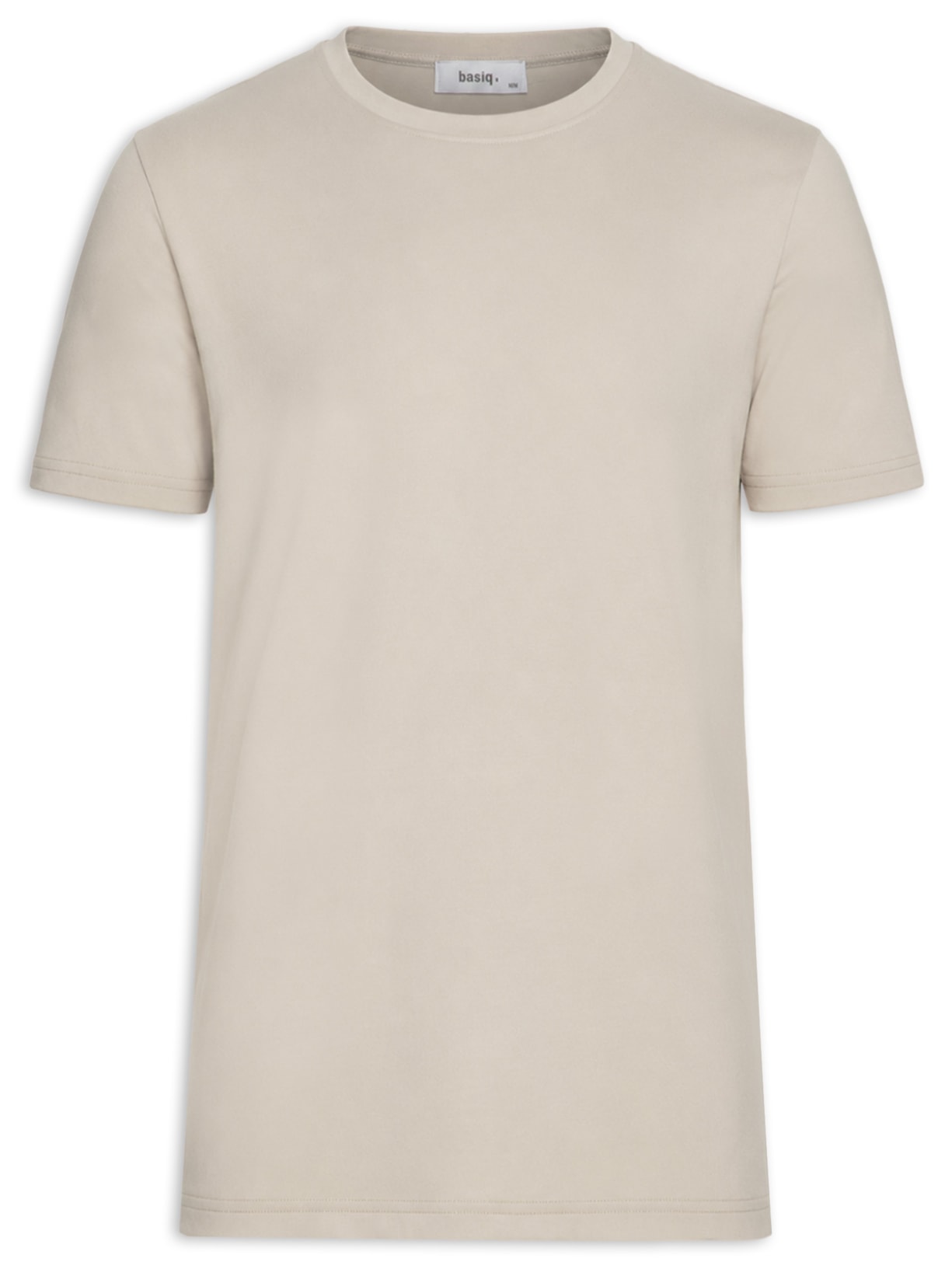Camiseta Masculina Gola Redonda Manga Curta - Bege