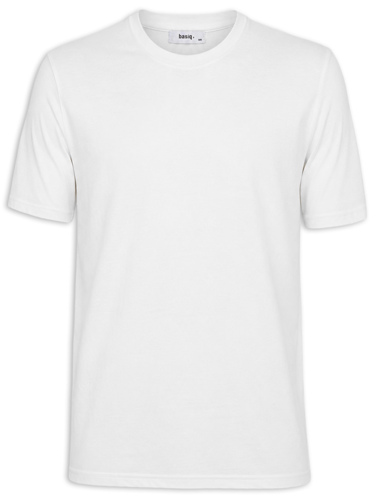Camiseta Masculina Gola Redonda Manga Curta - Branco