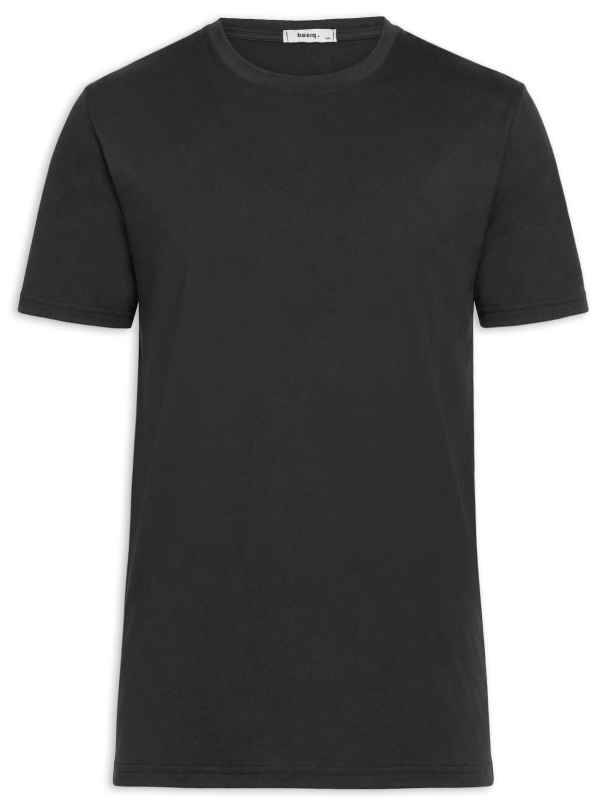 Camiseta Masculina Gola Redonda Manga Curta Preto Basiq Men