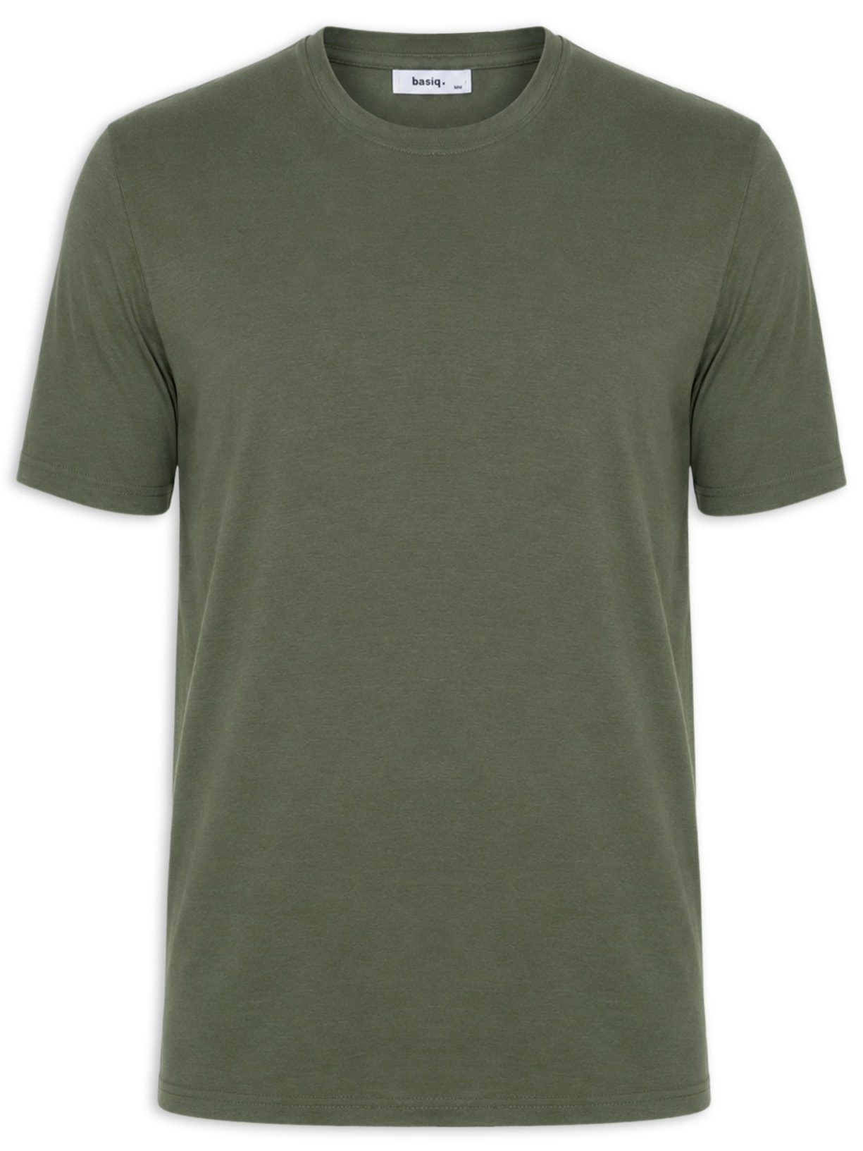 Camiseta Masculina Gola Redonda Manga Curta Verde Basiq Men