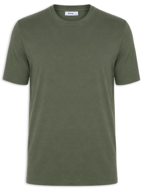 Camiseta Masculina Gola Redonda Manga Curta - Verde