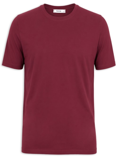 Camiseta Masculina Gola Redonda Manga Curta - Vermelho
