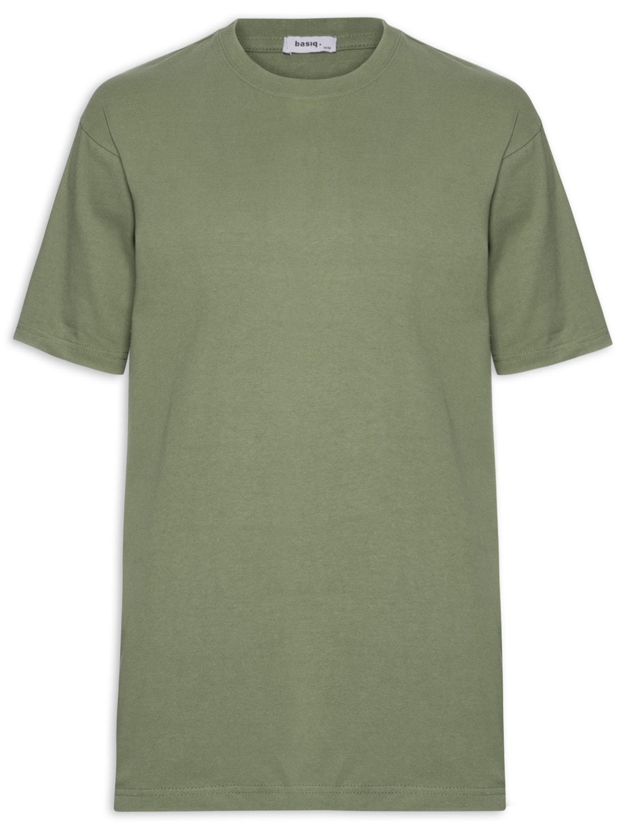 Camiseta Masculina Gola Redonda Oversized Básica - Verde