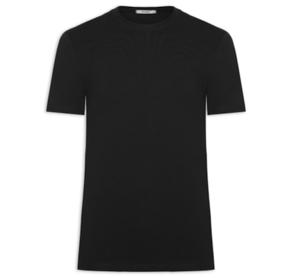 Camiseta Masculina Gola Redonda - Preto