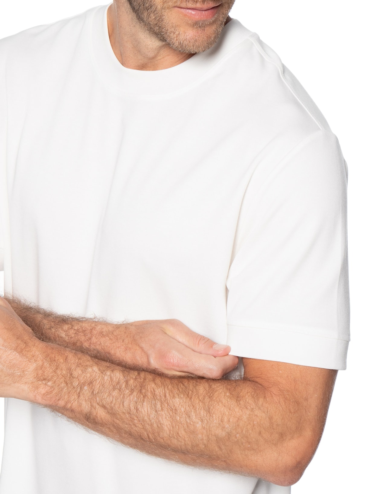 Camiseta Masculina Gola Redonda Reforçada Branco '2 Essential