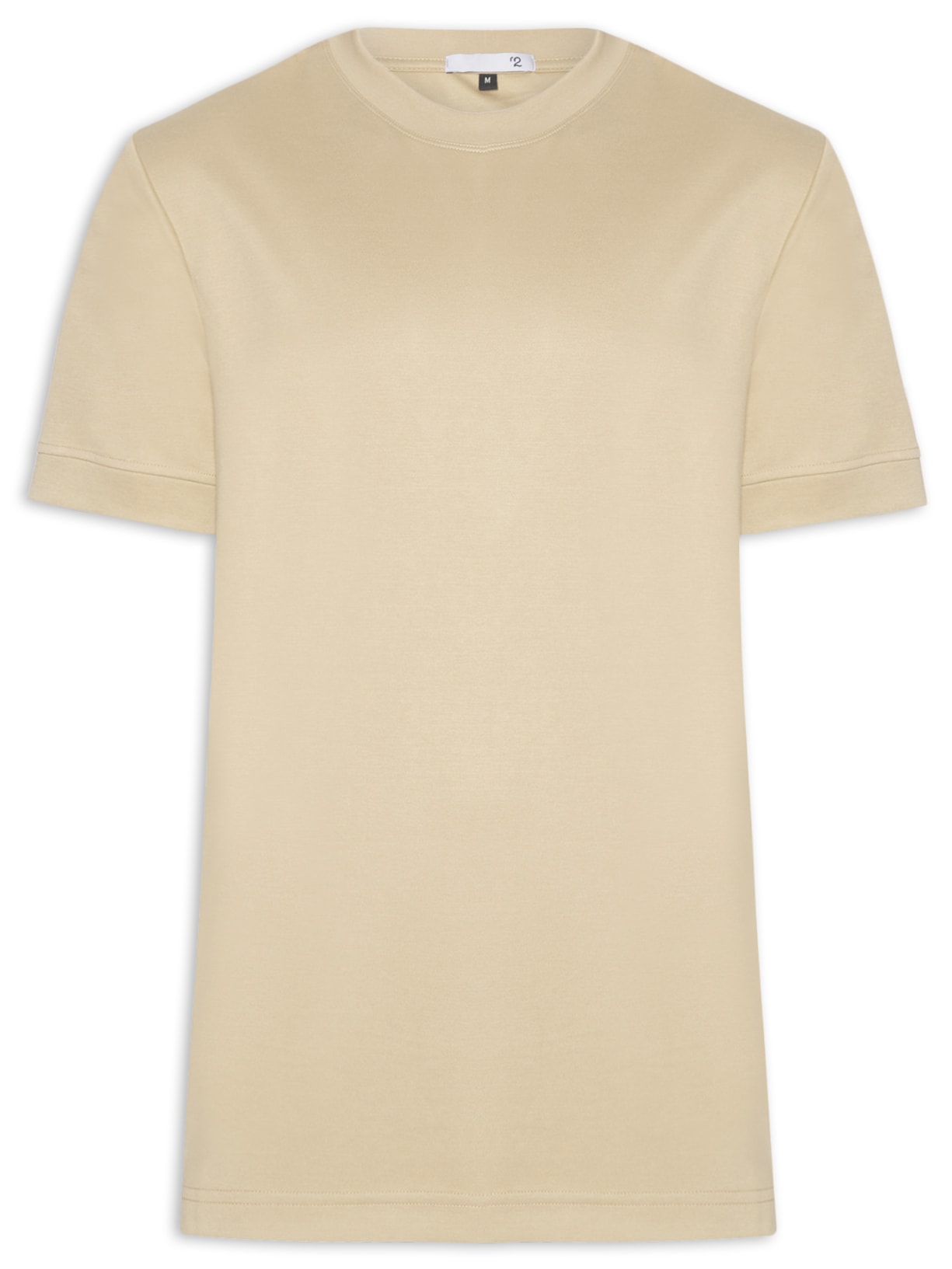 Camiseta Masculina Gola Redonda Reforçada – Bege