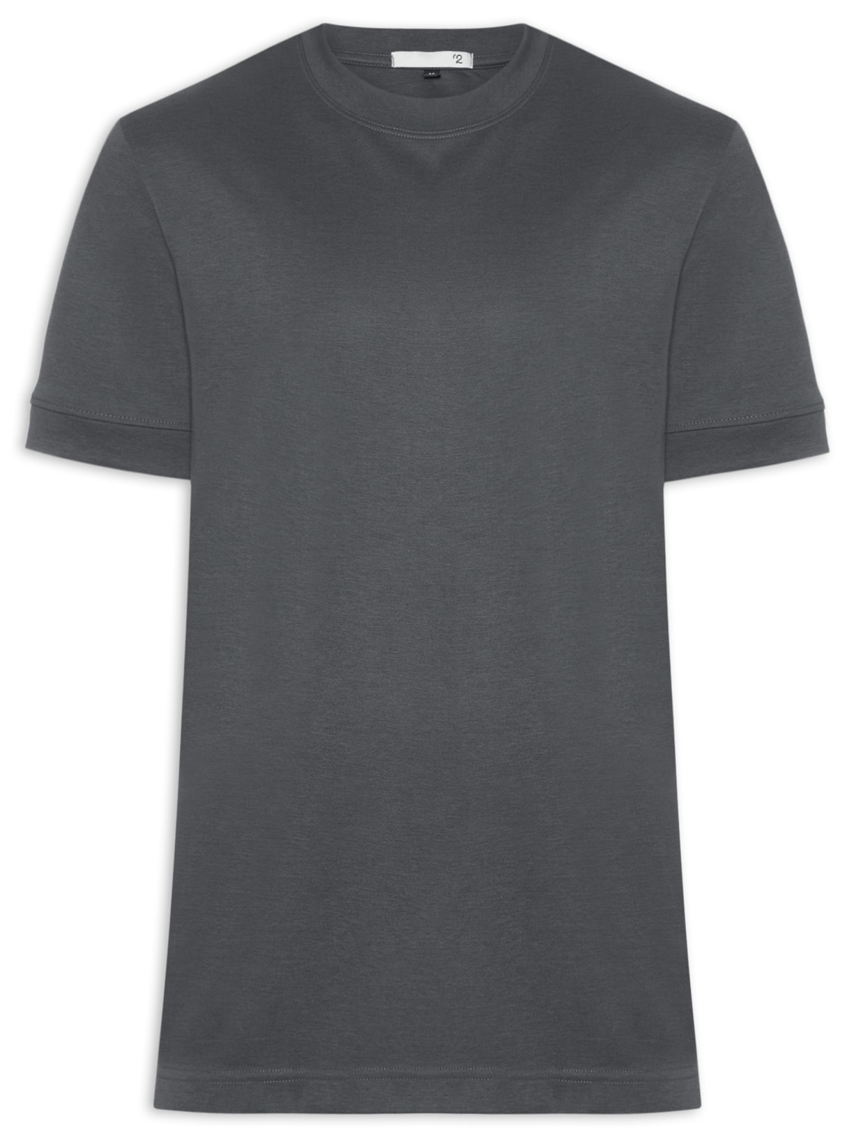Camiseta Masculina Gola Redonda Reforçada – Cinza '2 Essential