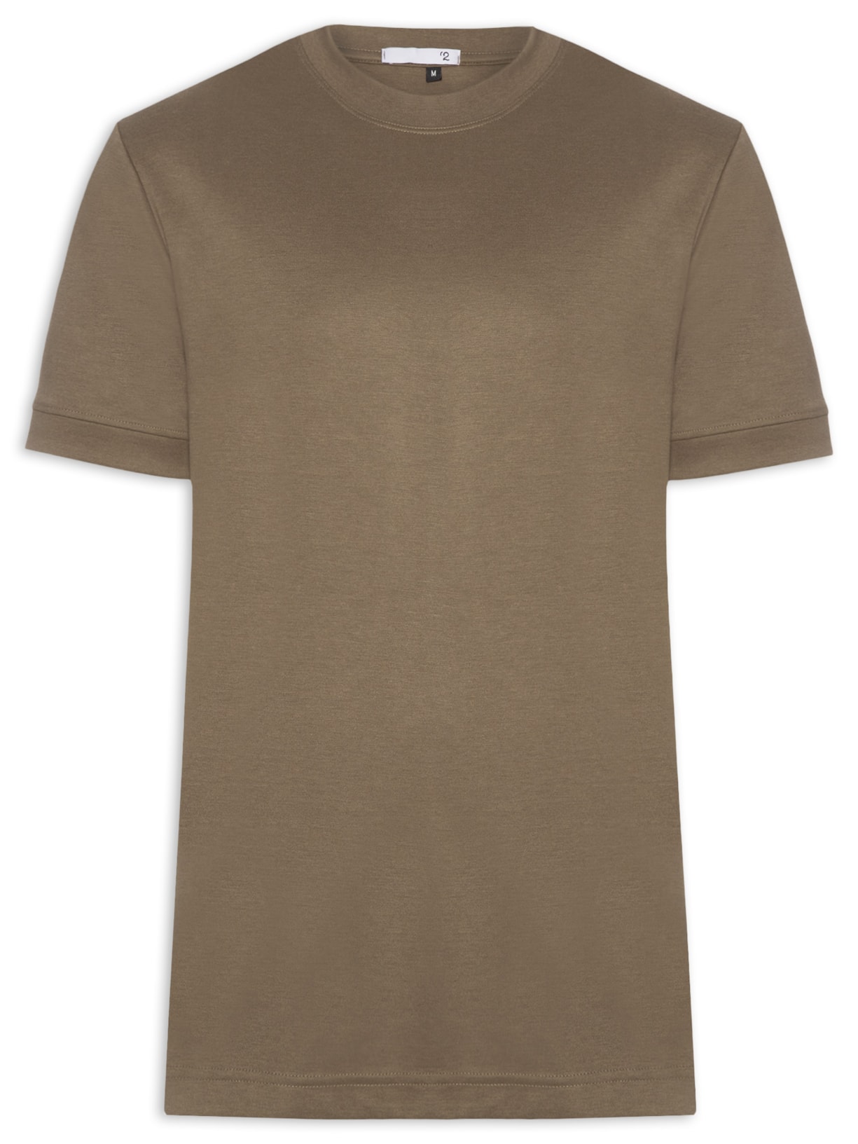 Camiseta Masculina Gola Redonda Reforçada – Marrom '2 Essential