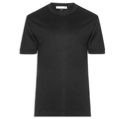 Camiseta Masculina Gola Redonda Reforçada – Preto