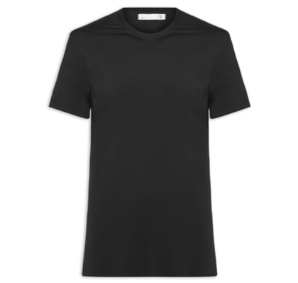 Camiseta Masculina Gola Redonda Tecnologia Caimento Perfeito - Preto