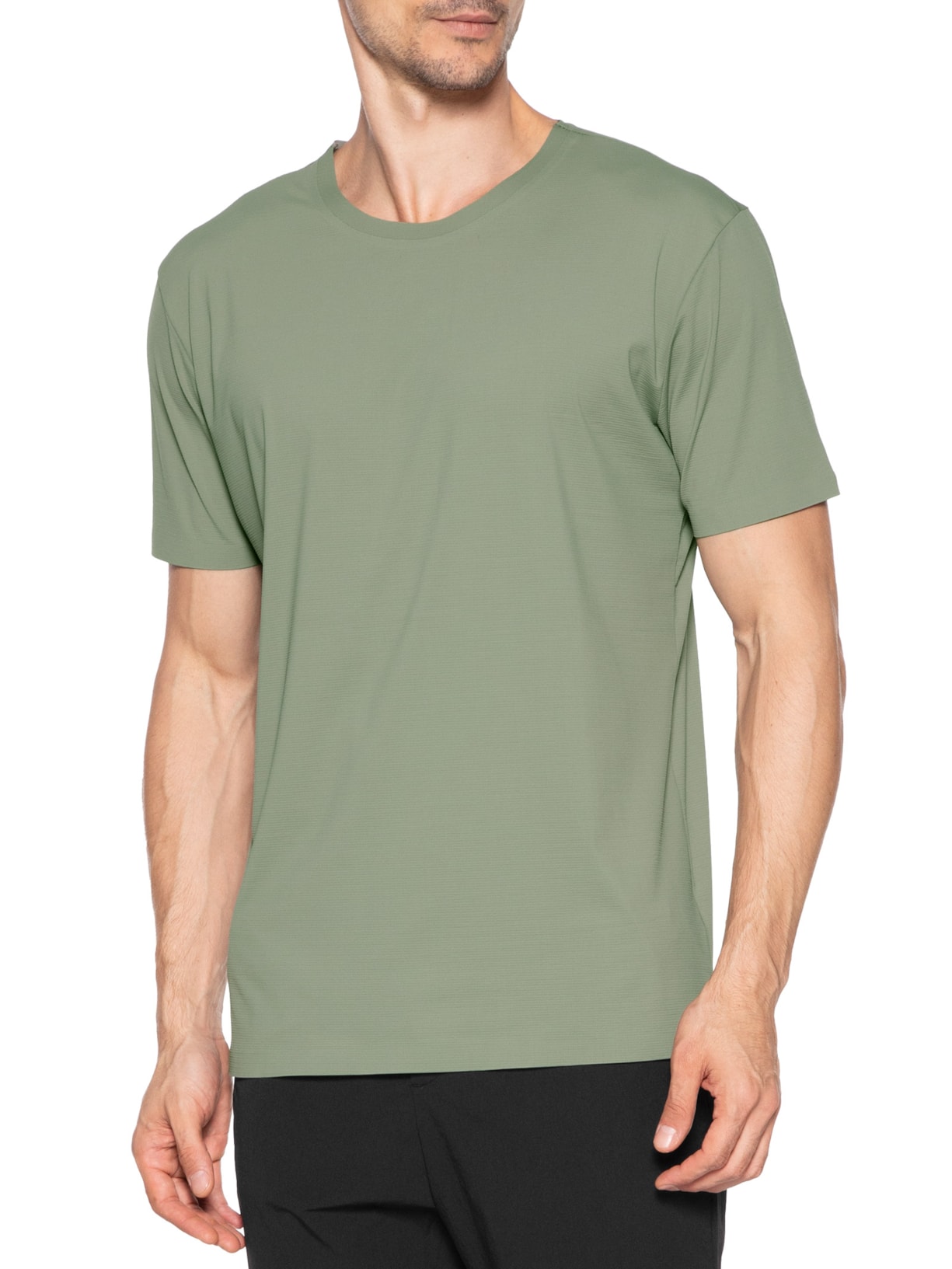 Camiseta Masculina Gola Redonda Tecnologia Caimento Perfeito Verde '2 Essential