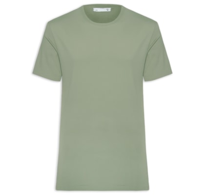 Camiseta Masculina Gola Redonda Tecnologia Caimento Perfeito - Verde